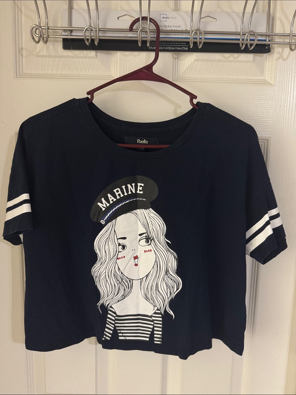 Puella Girls' Navy 'Marine' Graphic Short Sleeve Tee